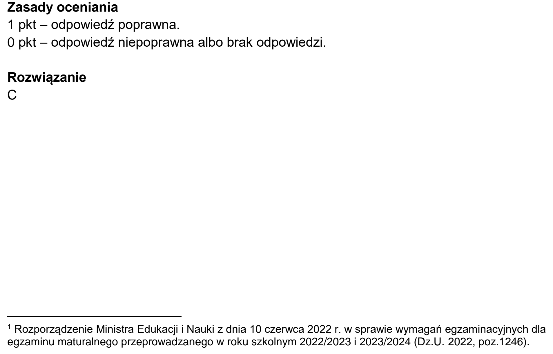 Matura próbna, grudzien 2023, odpowiedź do zadania 1