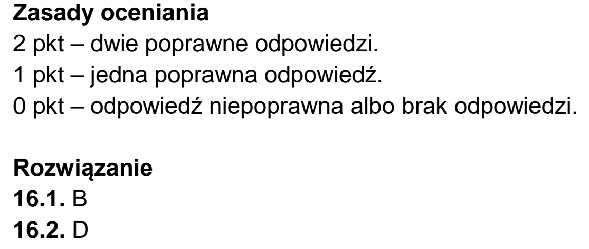 Matura próbna, grudzien 2023, odpowiedź do zadania 16