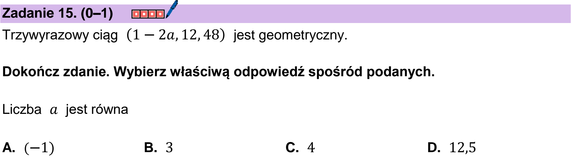 Matura próbna, grudzien 2023, podgląd zadania 15