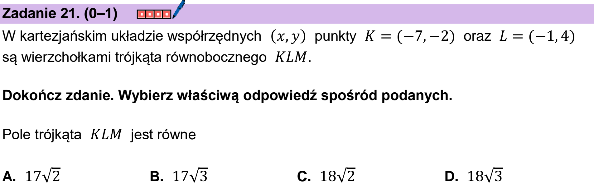 Matura próbna, grudzien 2023, podgląd zadania 21