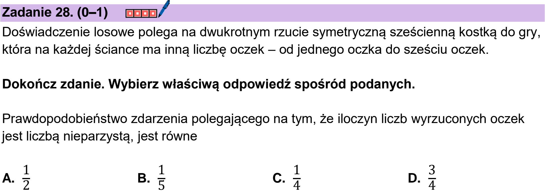 Matura próbna, grudzien 2023, podgląd zadania 28
