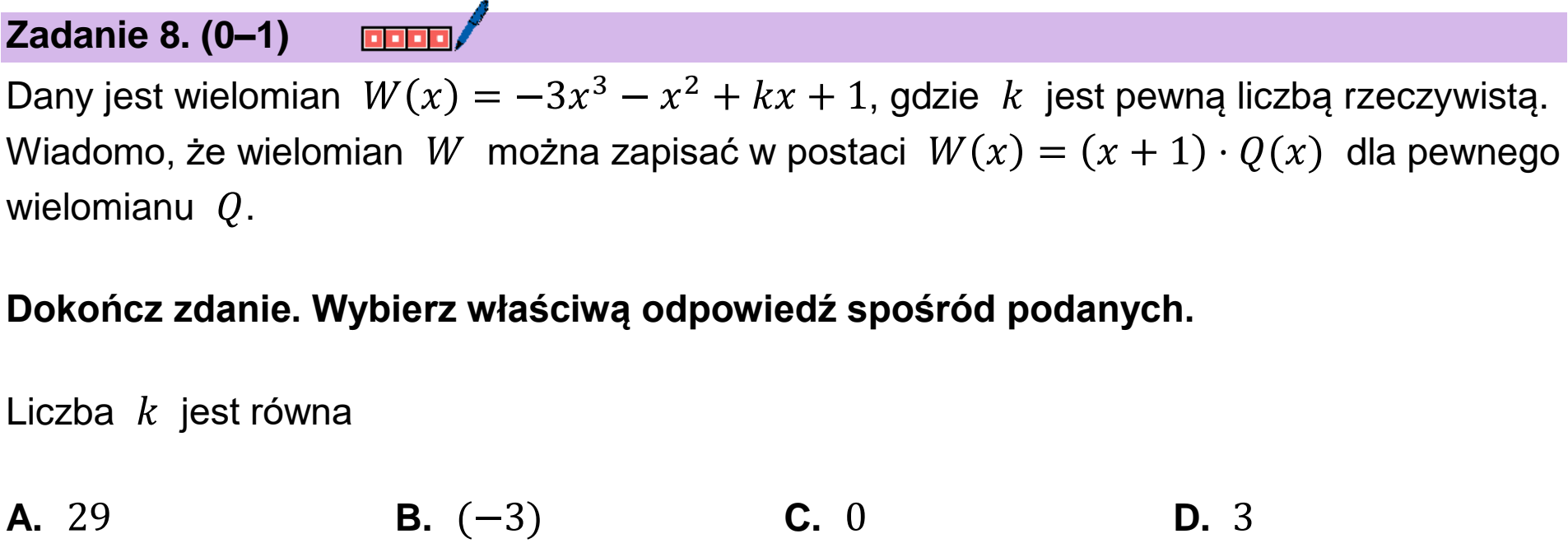 Matura próbna, grudzien 2023, podgląd zadania 8