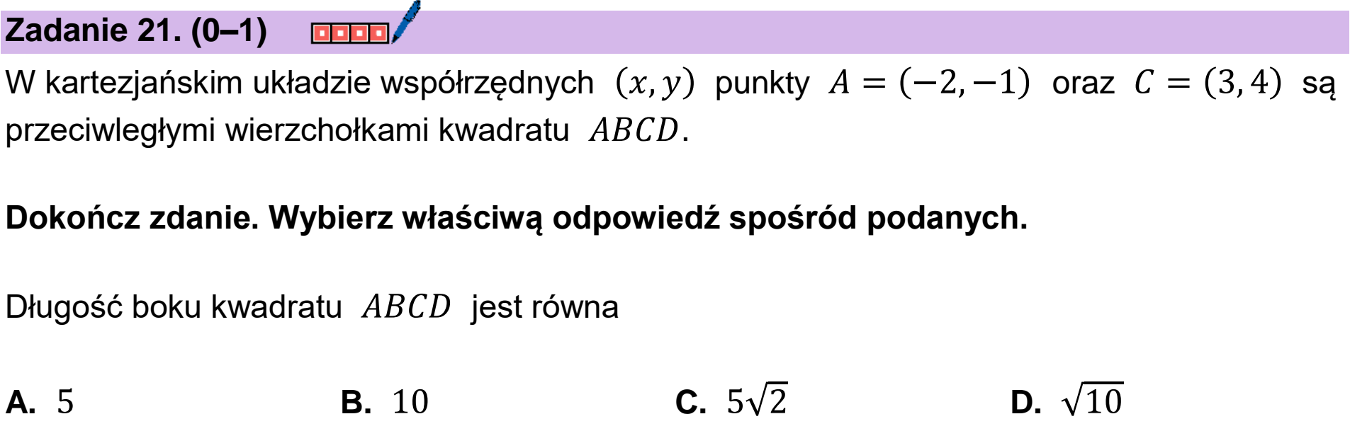 Matura próbna, grudzien 2024, podgląd zadania 21