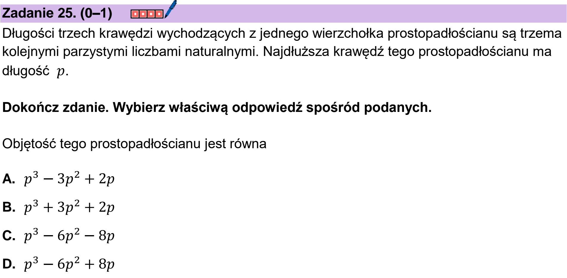 Matura próbna, grudzien 2024, podgląd zadania 25