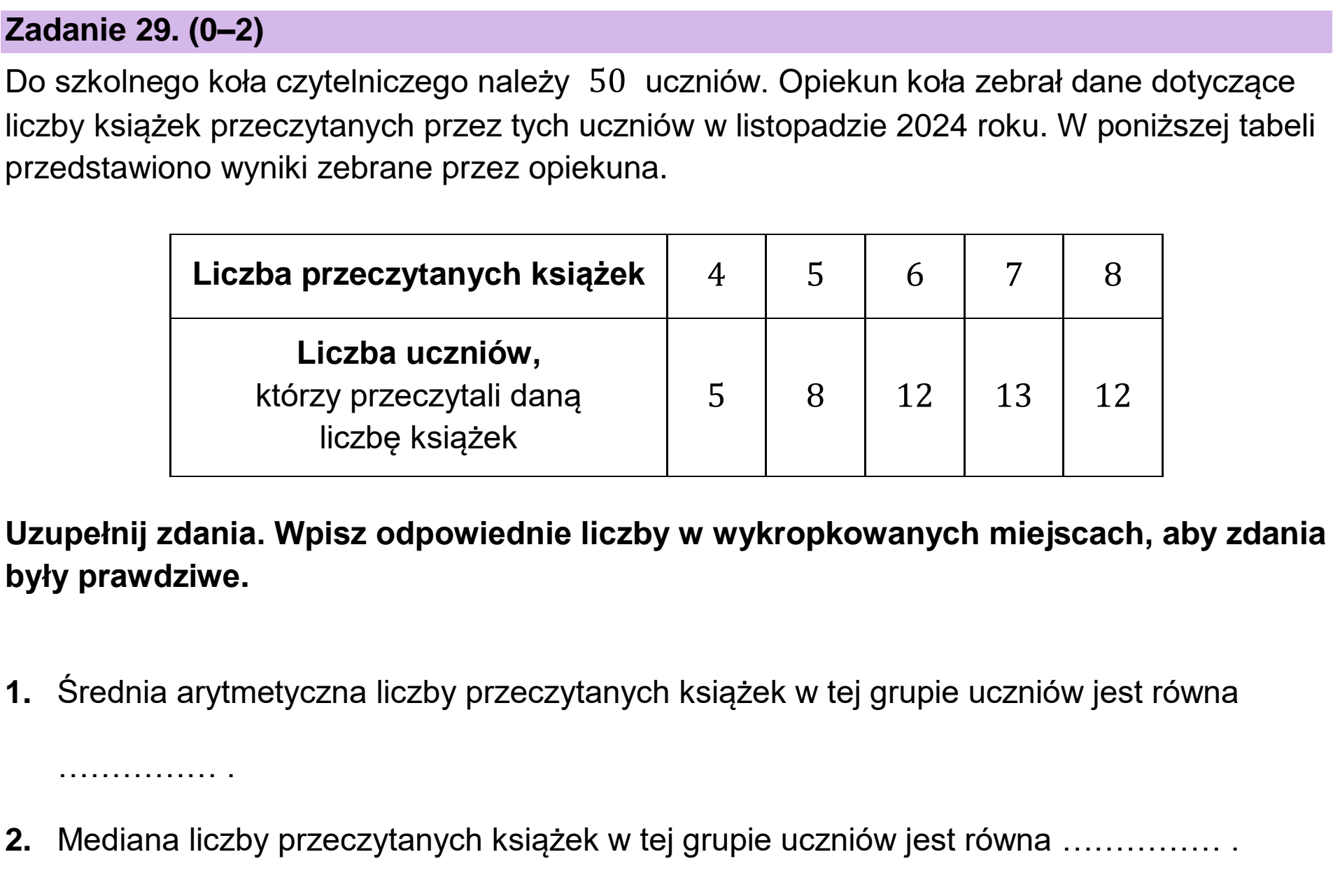Matura próbna, grudzien 2024, podgląd zadania 29
