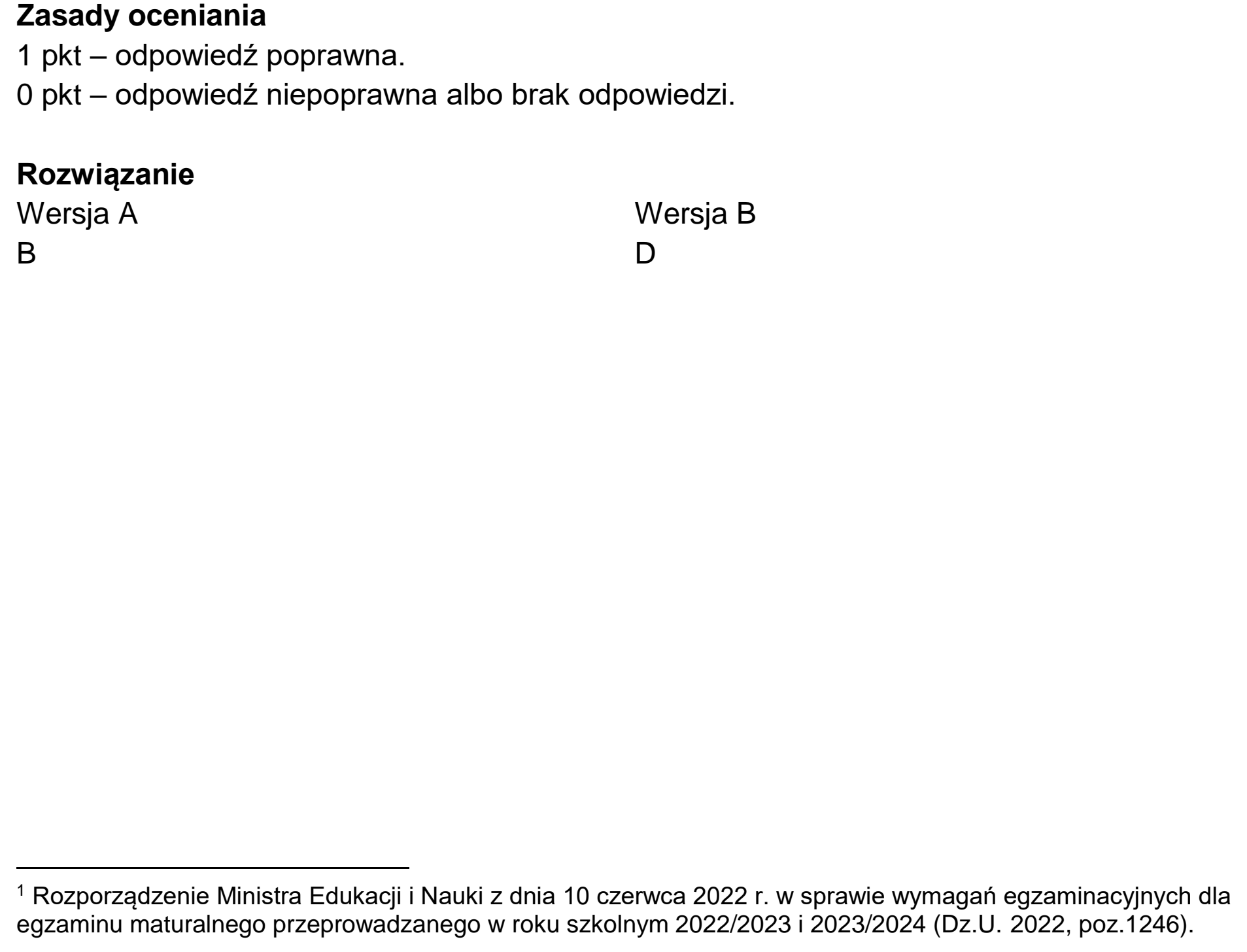 Matura, maj 2023, odpowiedź do zadania 1