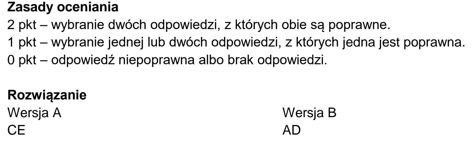 Matura, maj 2023, odpowiedź do zadania 11