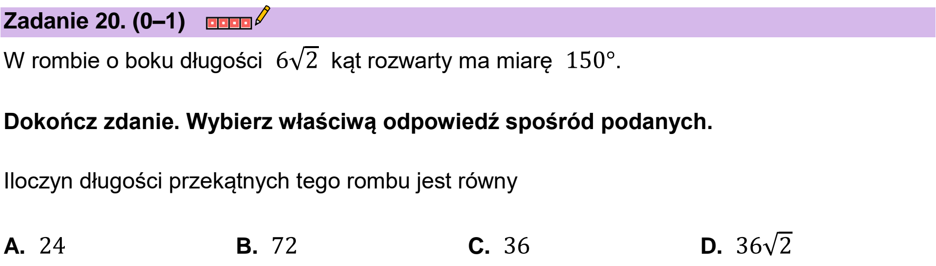 Matura, maj 2023, podgląd zadania 20