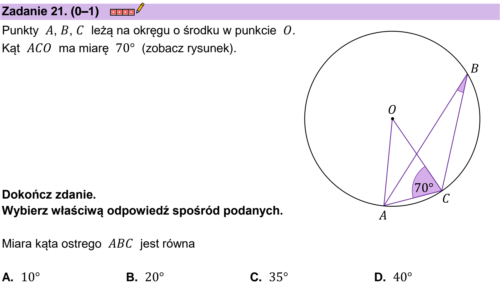 Matura, maj 2023, podgląd zadania 21