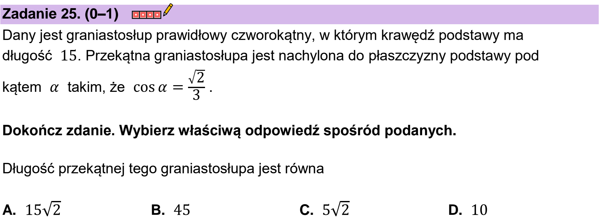 Matura, maj 2023, podgląd zadania 25