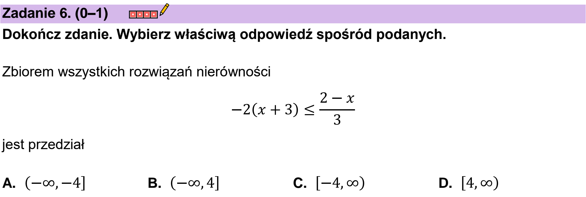 Matura, maj 2023, podgląd zadania 6