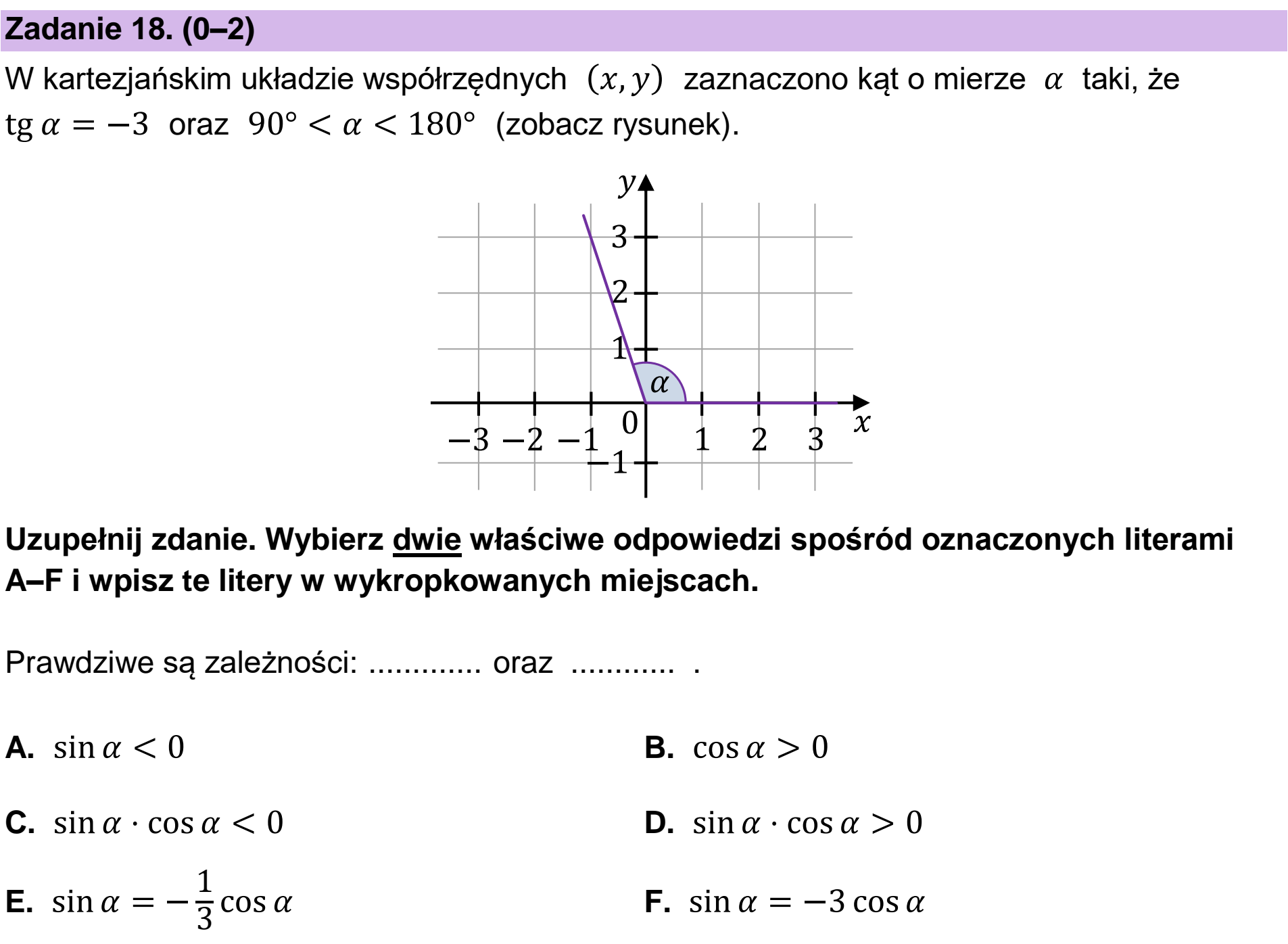 Matura, maj 2024, podgląd zadania 18