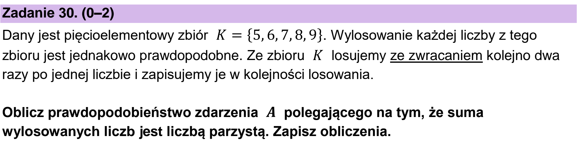 Matura, maj 2024, podgląd zadania 30
