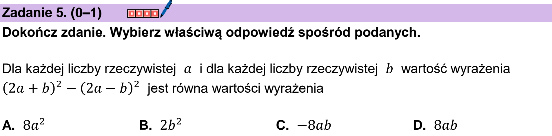 Matura, maj 2024, podgląd zadania 5