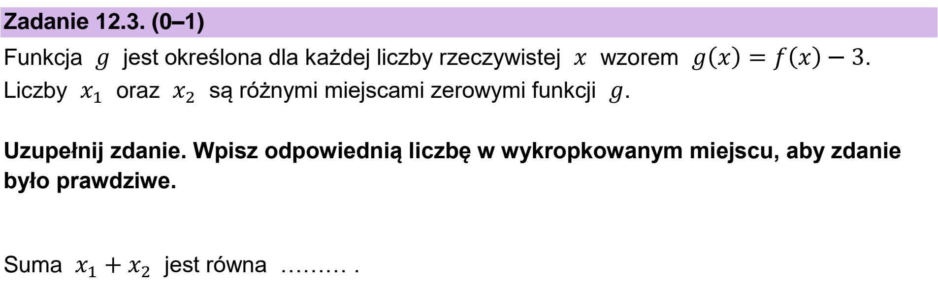 Matura, maj 2025, zadanie 12.3