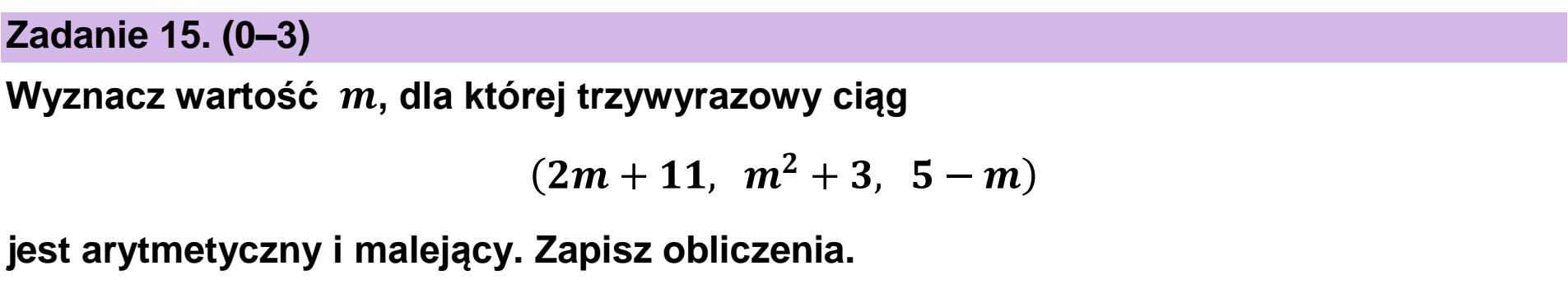 Matura, maj 2025, podgląd zadania 15