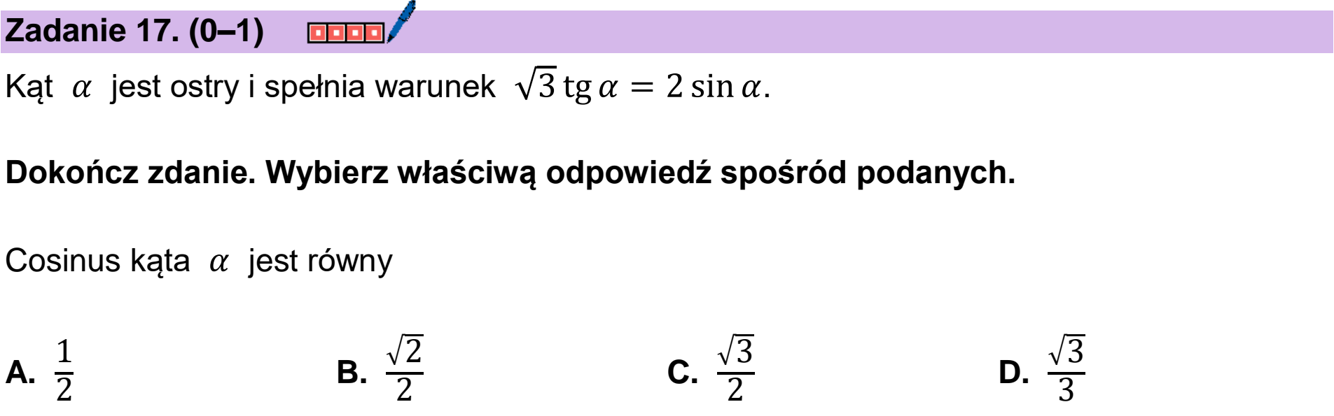 Matura, maj 2025, podgląd zadania 17