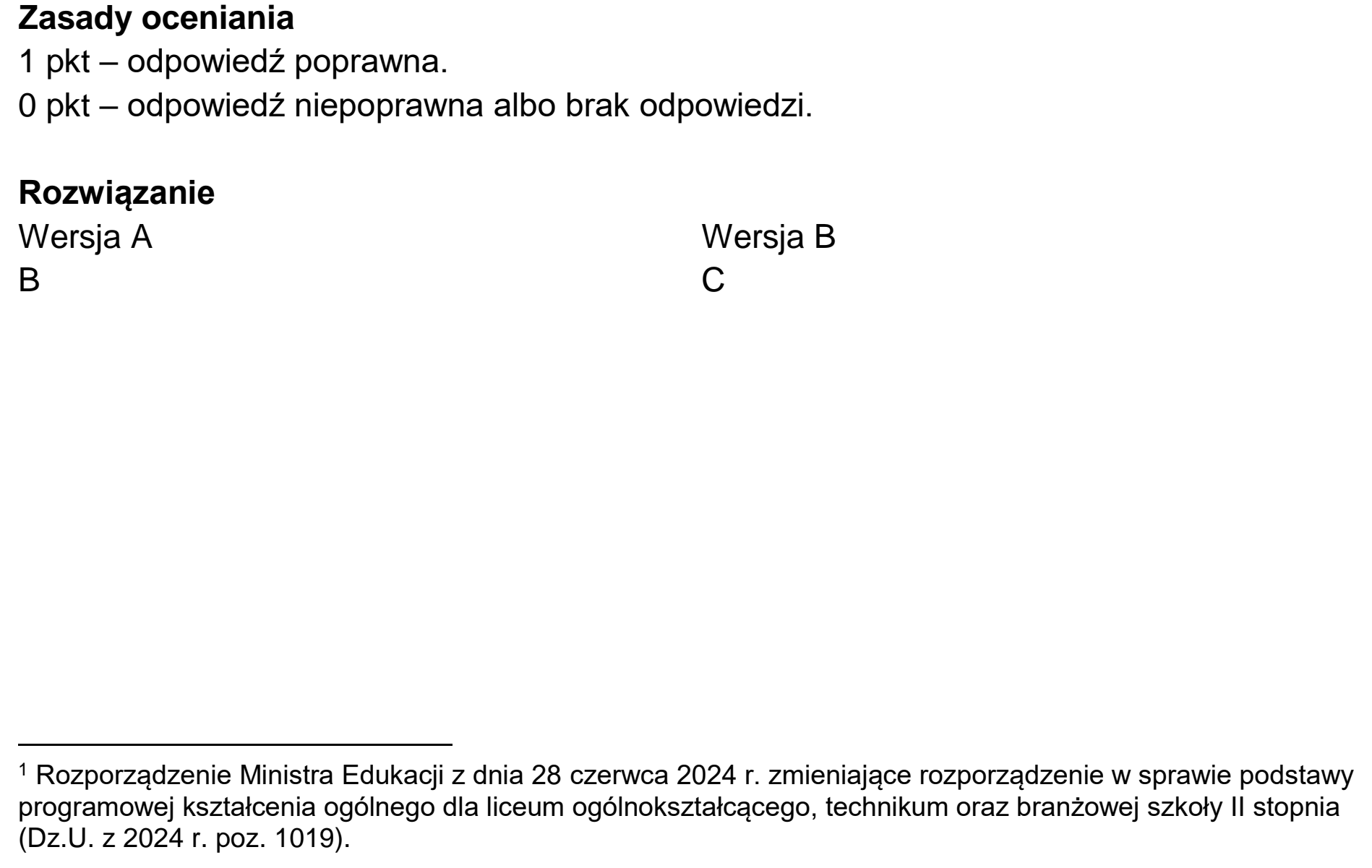 Matura, maj 2025, odpowiedź do zadania 1