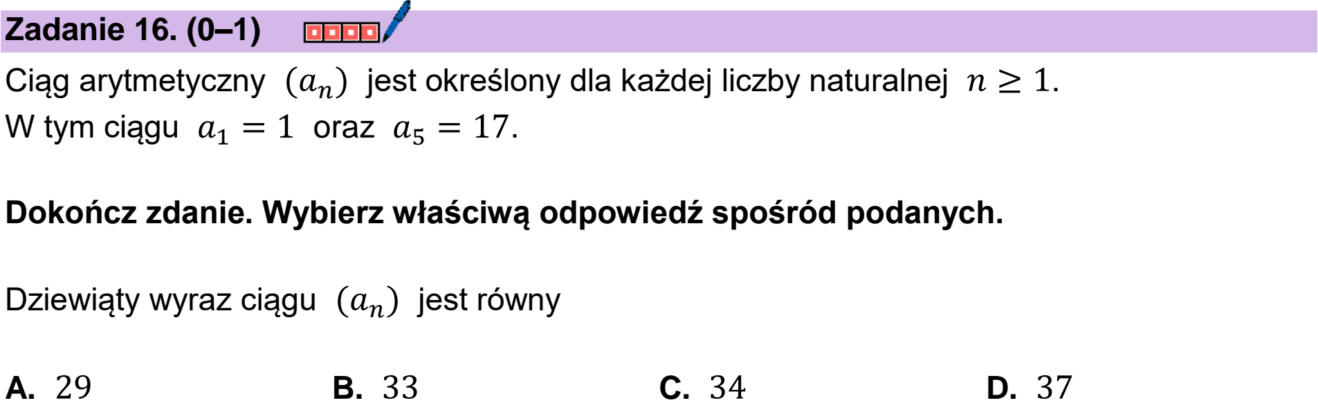 Matura, maj 2026, podgląd zadania 16