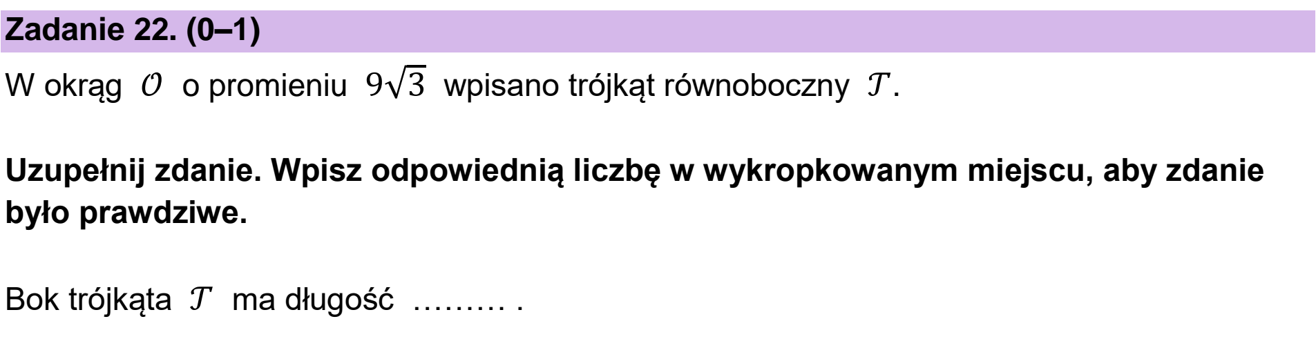 Matura, maj 2026, podgląd zadania 22