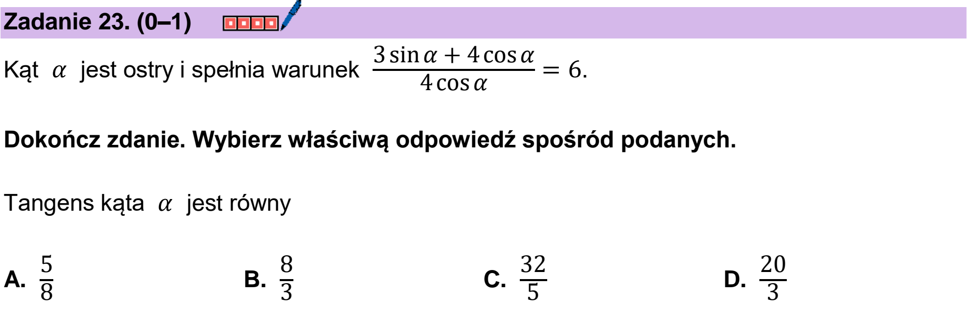 Matura, maj 2026, podgląd zadania 23