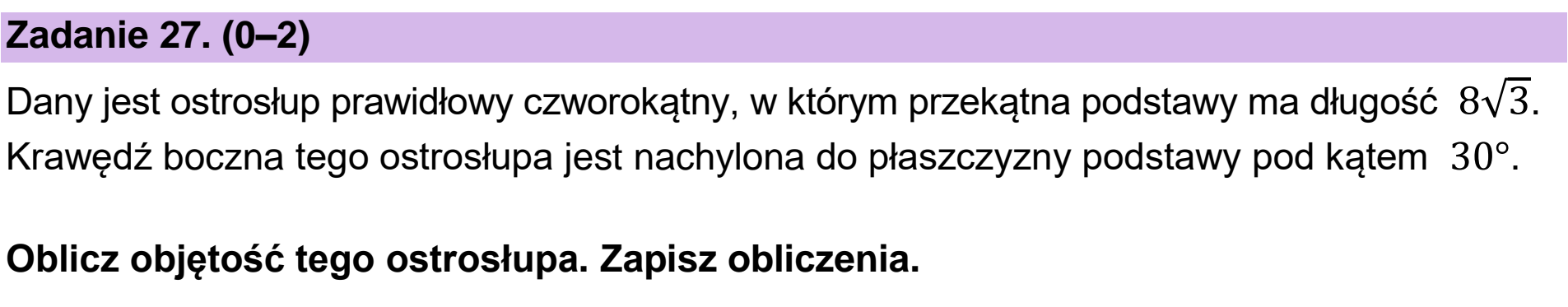 Matura, maj 2026, podgląd zadania 27