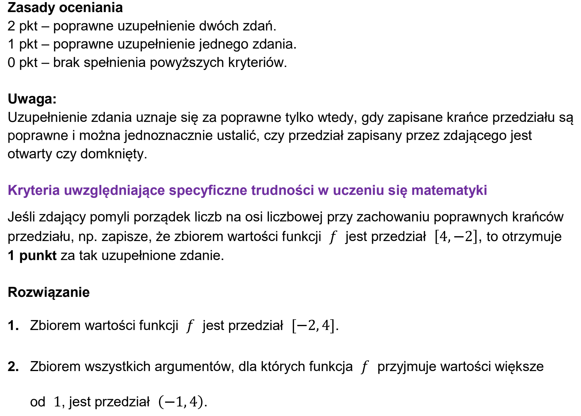 Matura, maj 2026, odpowiedź do zadania 12.2