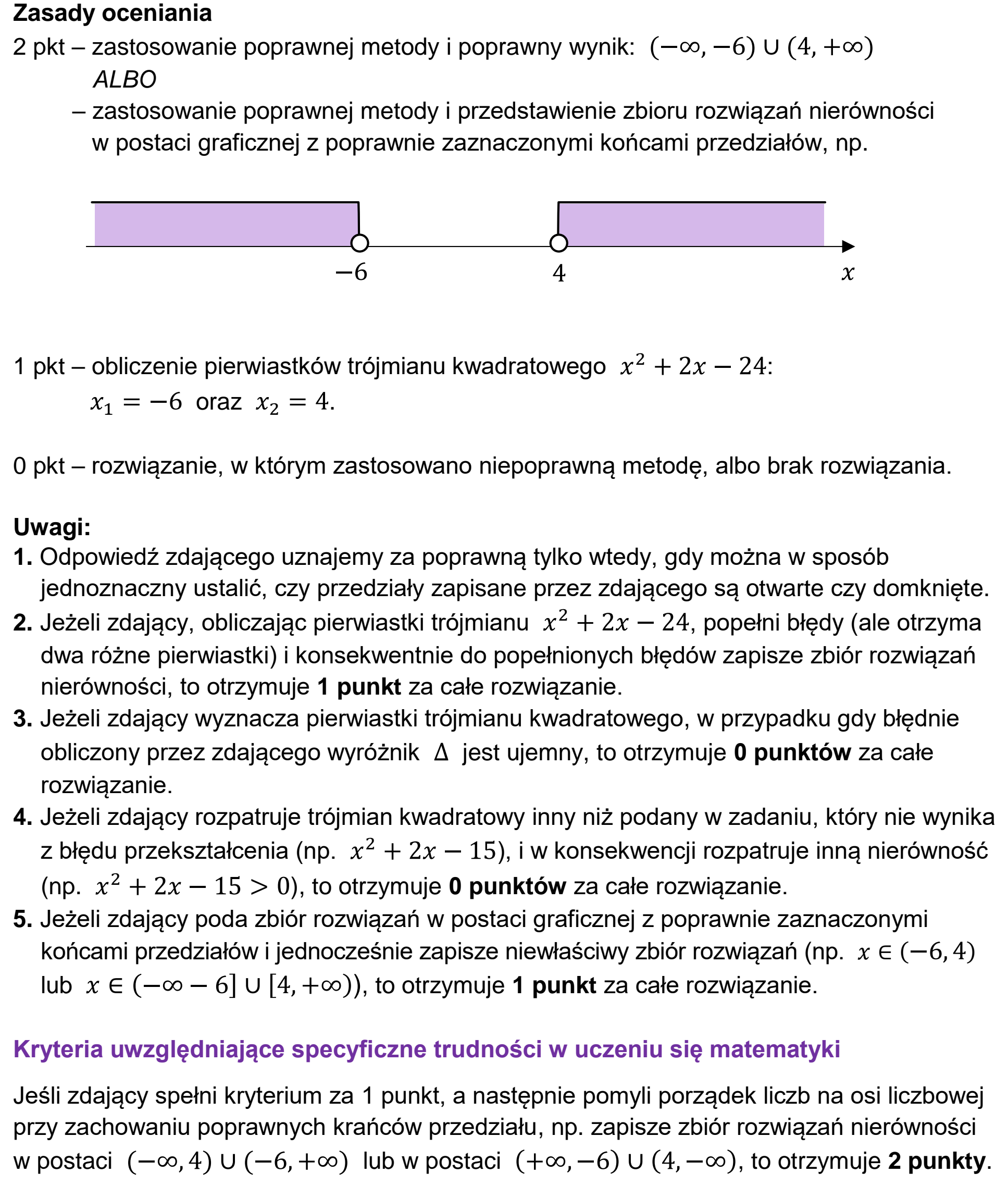 Matura próbna, marzec 2026, odpowiedź do zadania 8