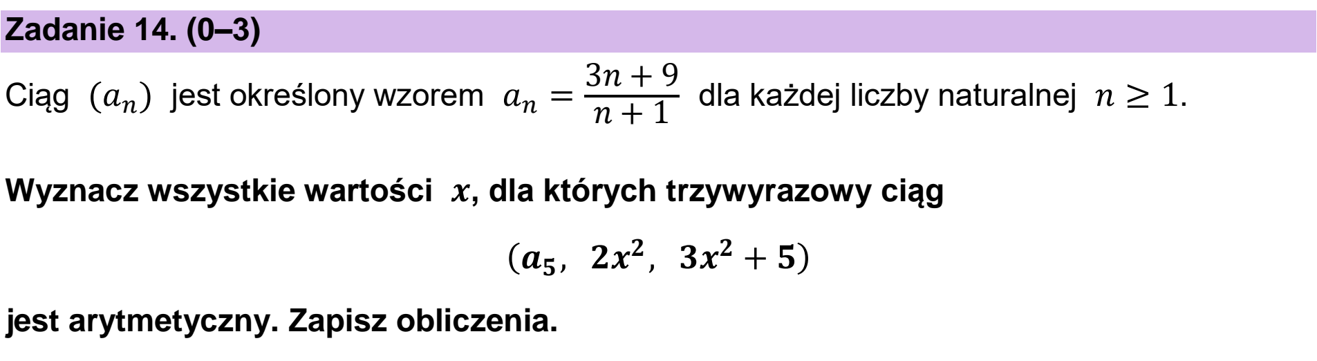 Matura próbna, marzec 2026, podgląd zadania 14