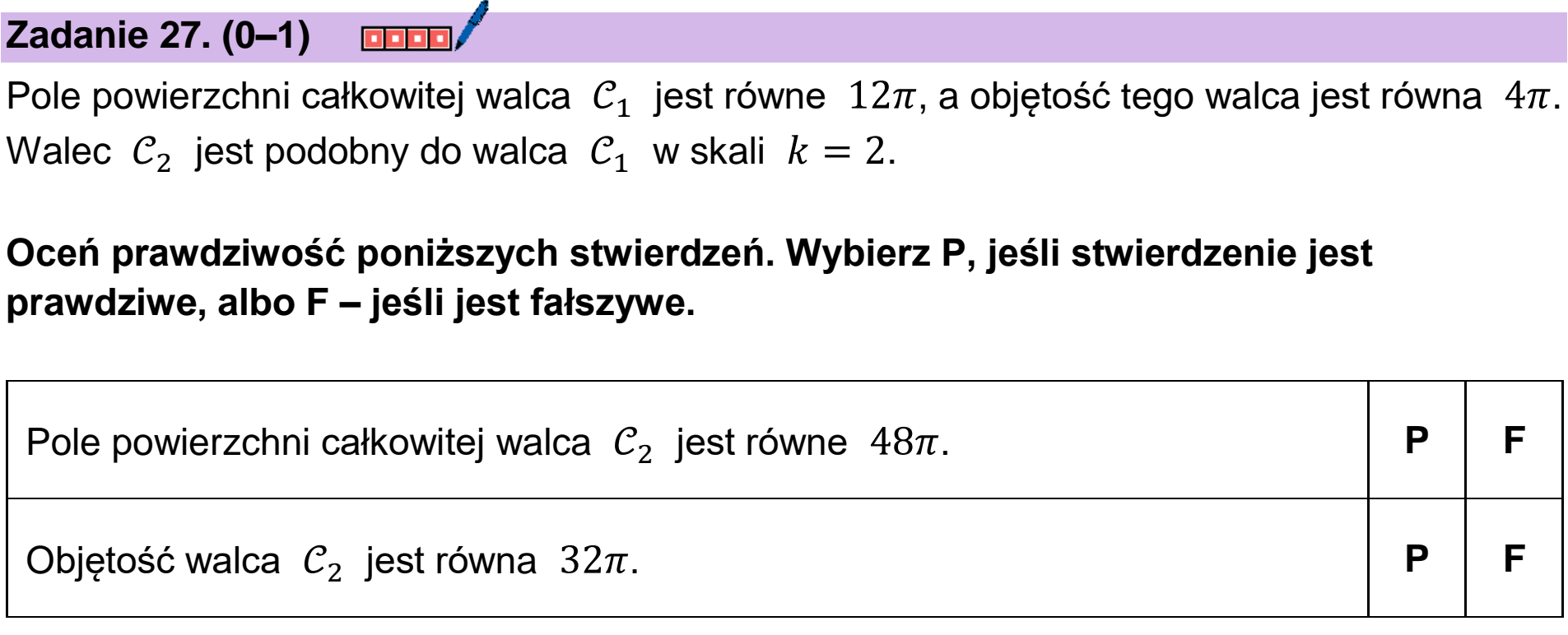 Matura próbna, marzec 2026, podgląd zadania 27
