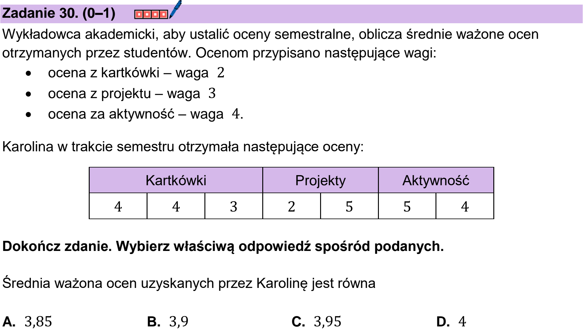Matura próbna, marzec 2026, podgląd zadania 30