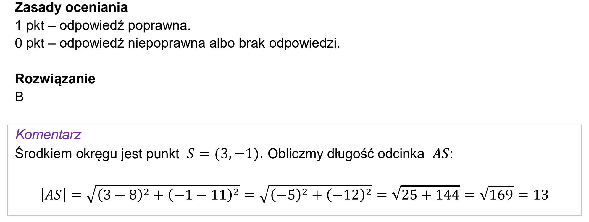 Matura próbna, wrzesien 2022, odpowiedź do zadania 11