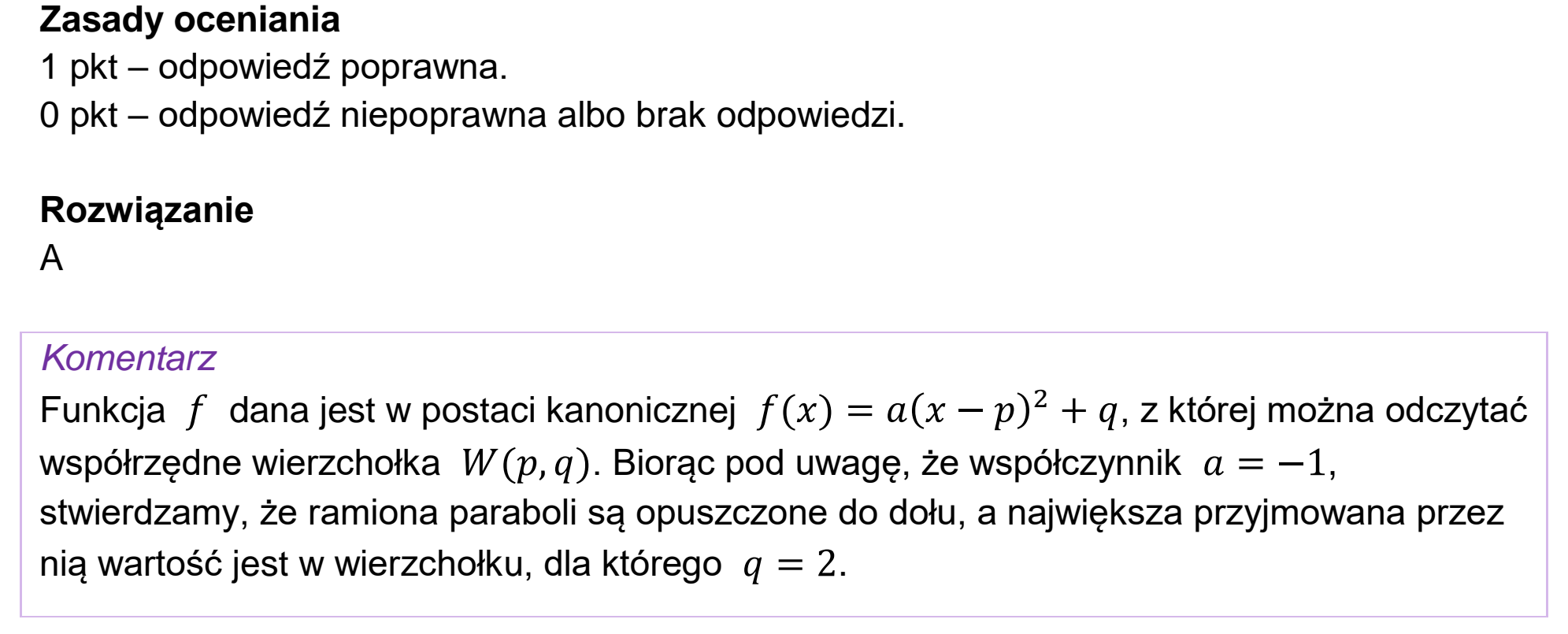Matura próbna, wrzesien 2022, odpowiedź do zadania 13.2