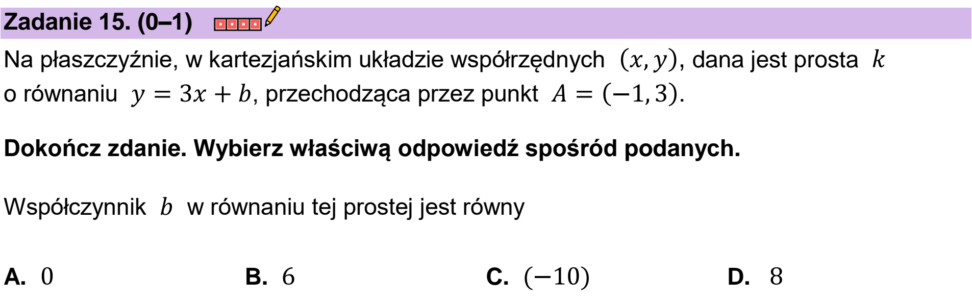 Matura próbna, wrzesien 2022, zadanie 15