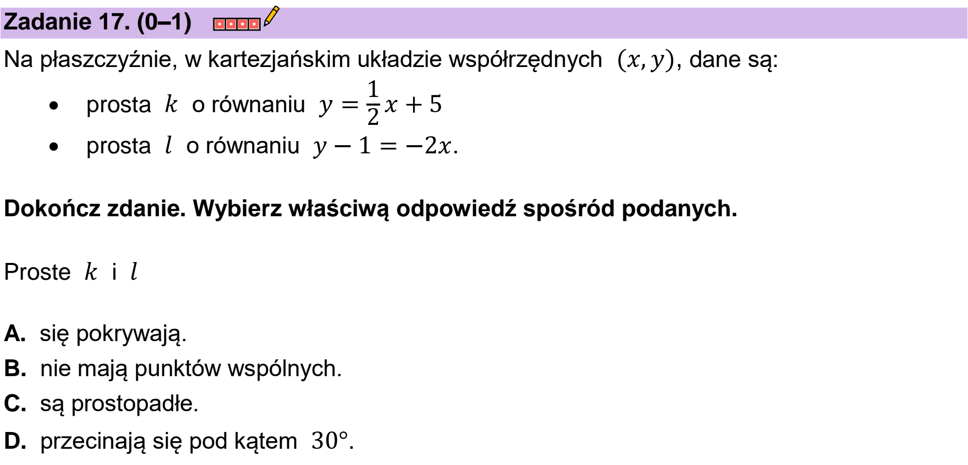 Matura próbna, wrzesien 2022, podgląd zadania 17