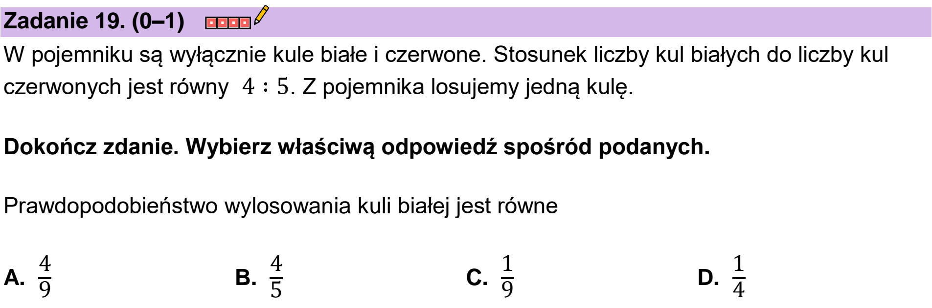 Matura próbna, wrzesien 2022, podgląd zadania 19