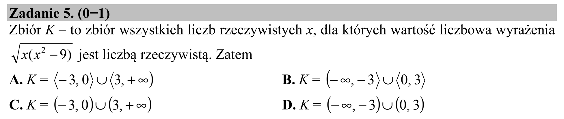 Matura dodatkowa, czerwiec 2015, zadanie 5
