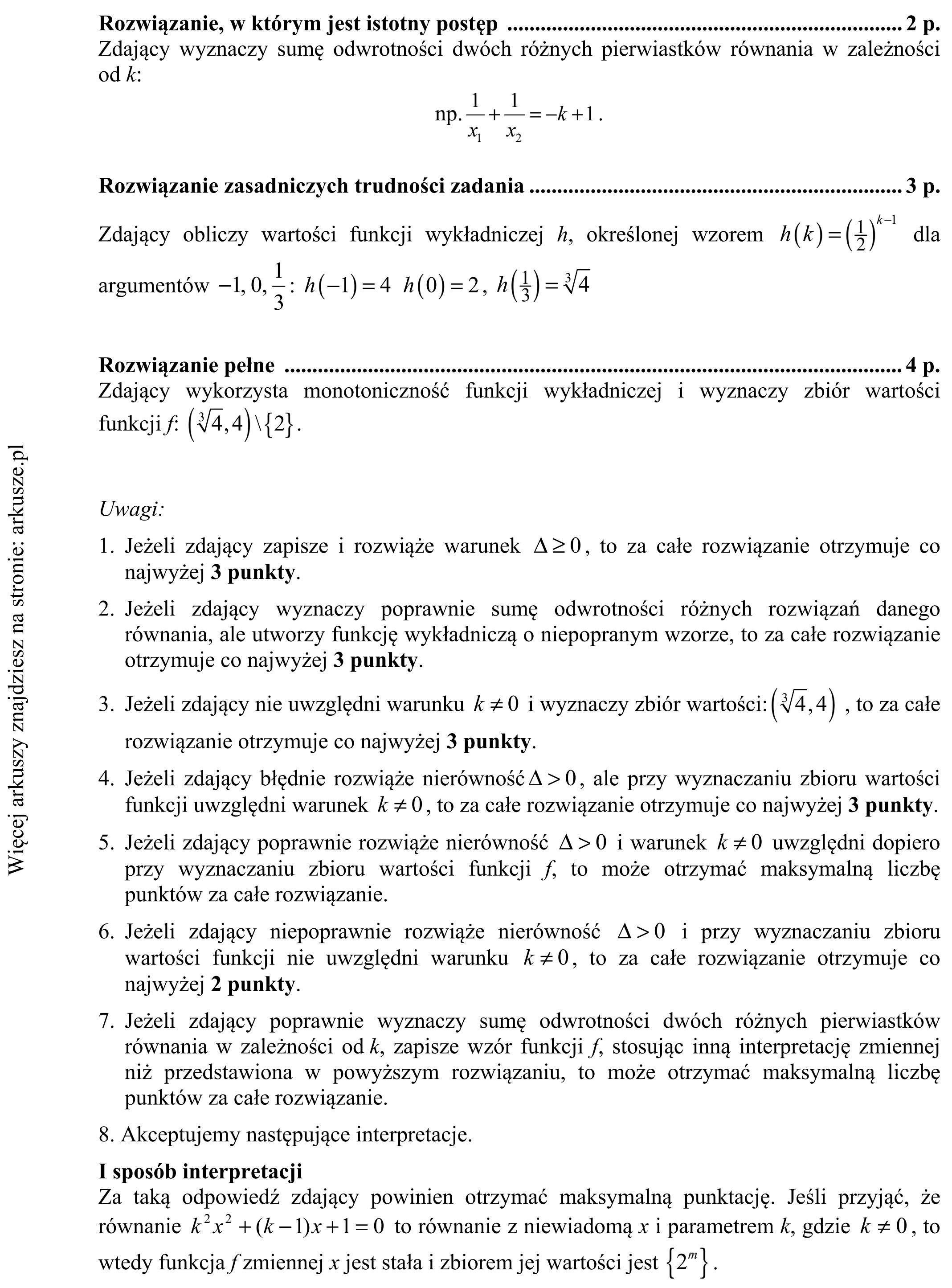 Matura dodatkowa, czerwiec 2016, odpowiedź do zadania 12, fragment 2