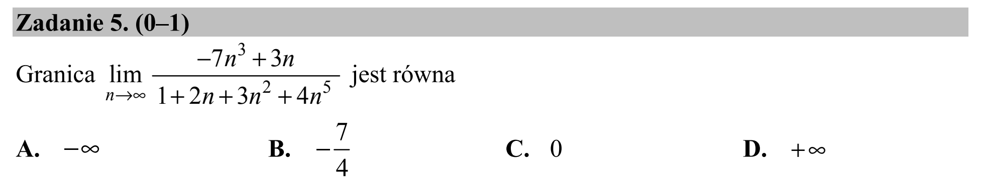 Matura dodatkowa, czerwiec 2016, zadanie 5