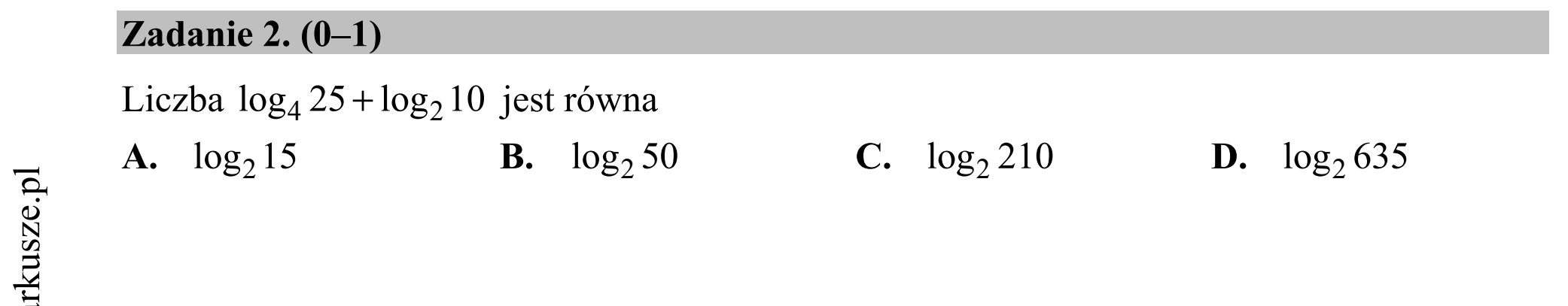 Matura dodatkowa, czerwiec 2017, zadanie 2