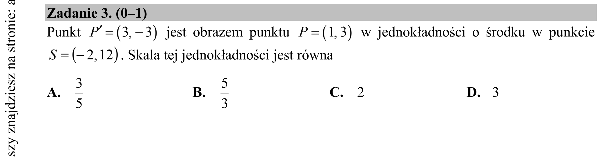 Matura dodatkowa, czerwiec 2017, zadanie 3