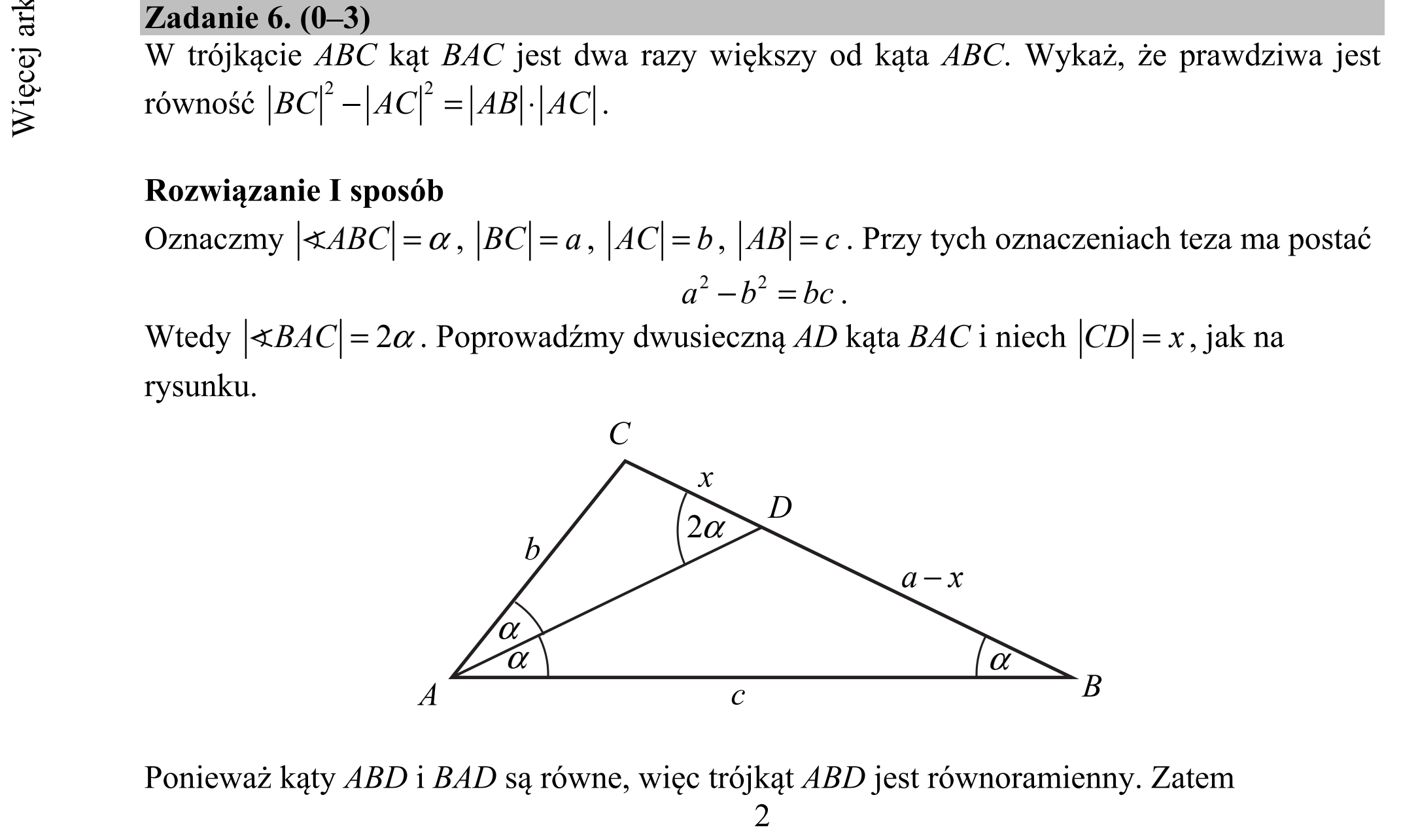 Matura dodatkowa, czerwiec 2018, odpowiedź do zadania 6, fragment 1
