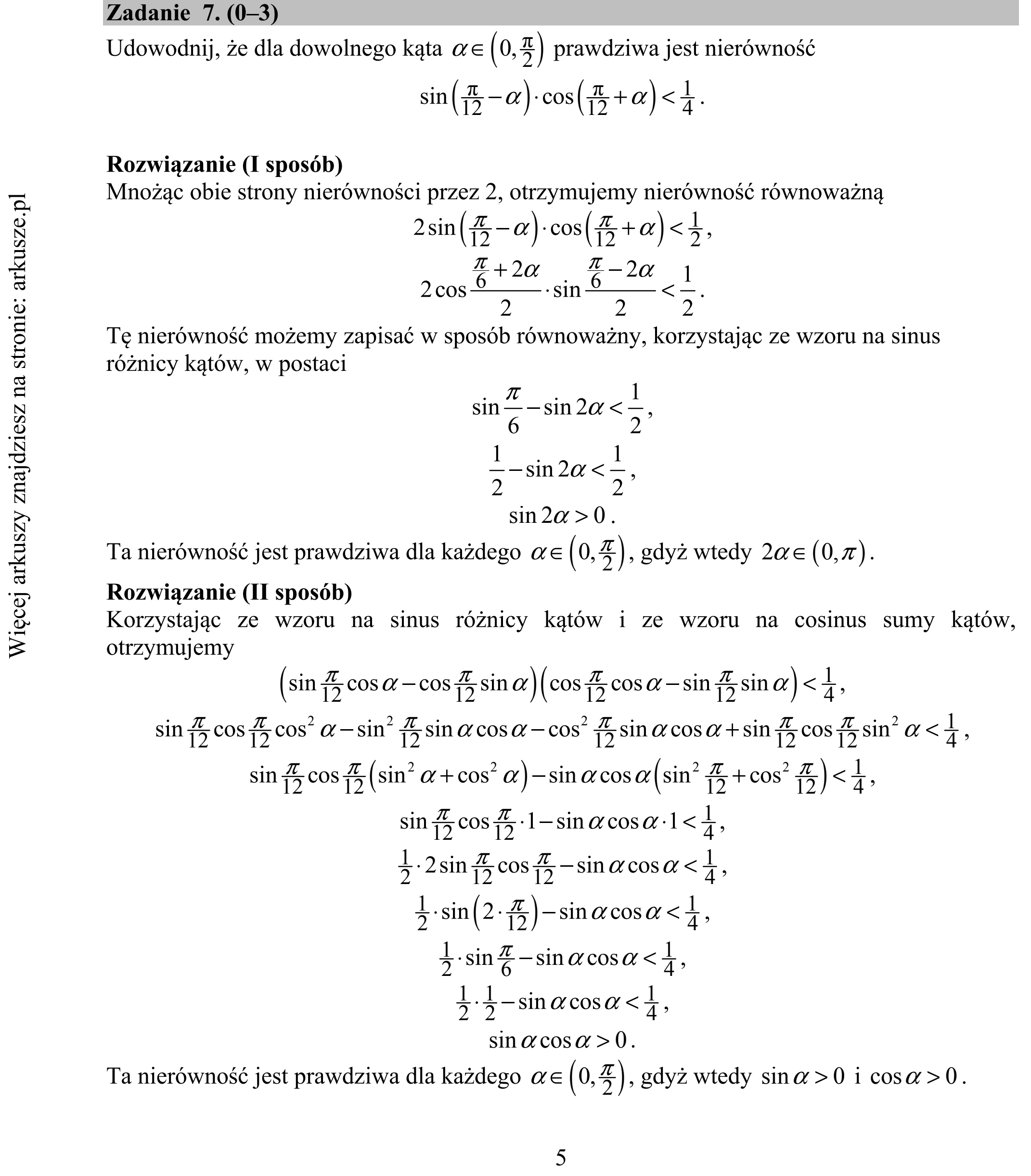 Matura dodatkowa, czerwiec 2018, odpowiedź do zadania 7, fragment 1