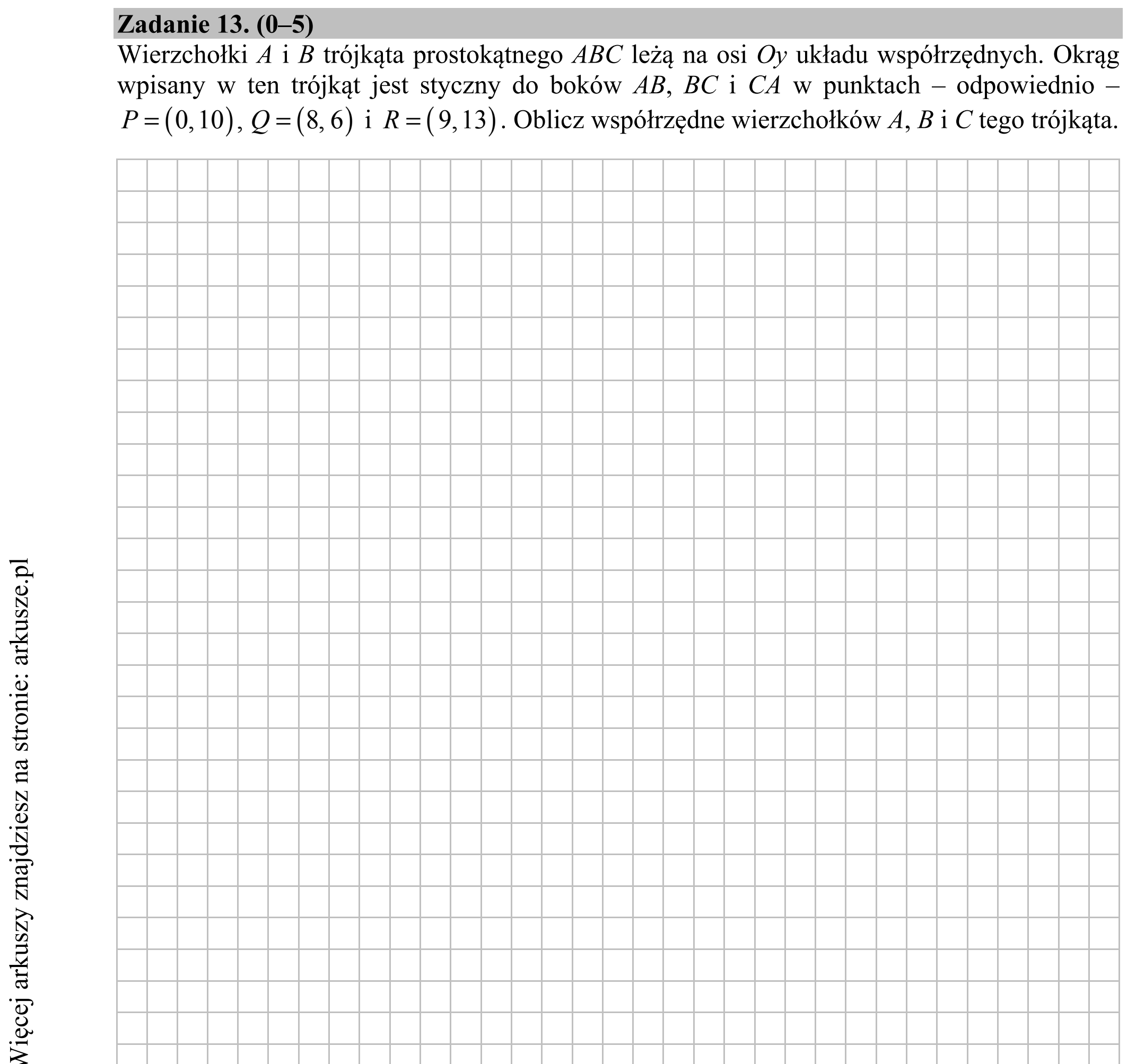 Matura dodatkowa, czerwiec 2018, zadanie 13