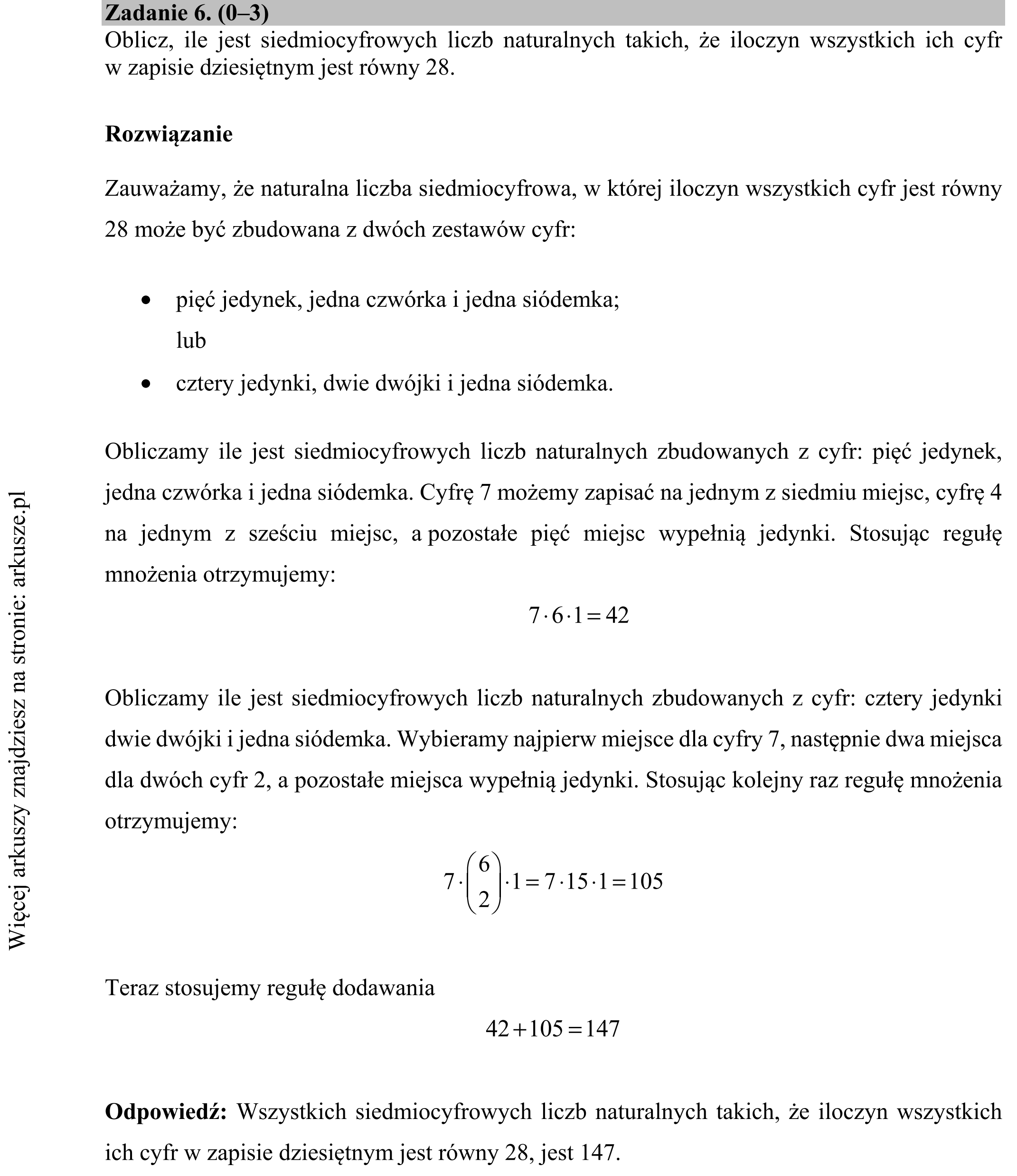 Matura dodatkowa, czerwiec 2019, odpowiedź do zadania 6, fragment 1