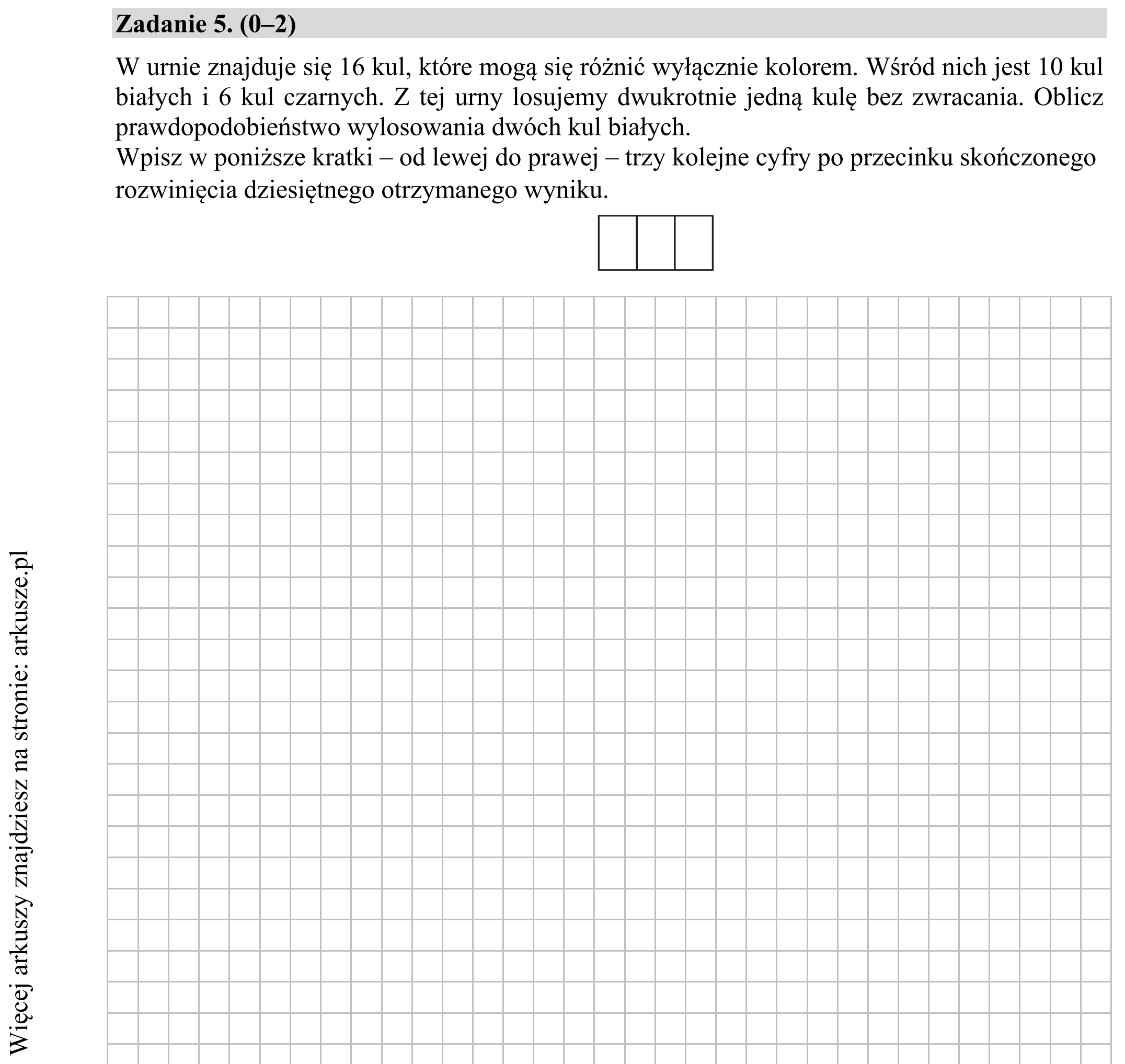 Matura dodatkowa, czerwiec 2019, zadanie 5