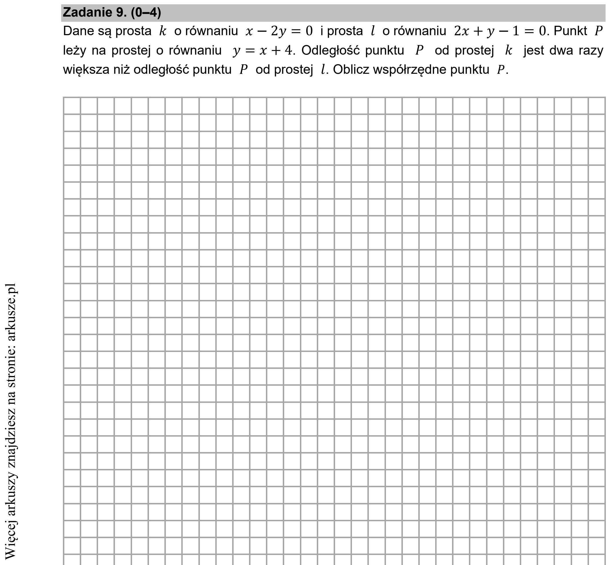 Matura dodatkowa, czerwiec 2021, zadanie 9