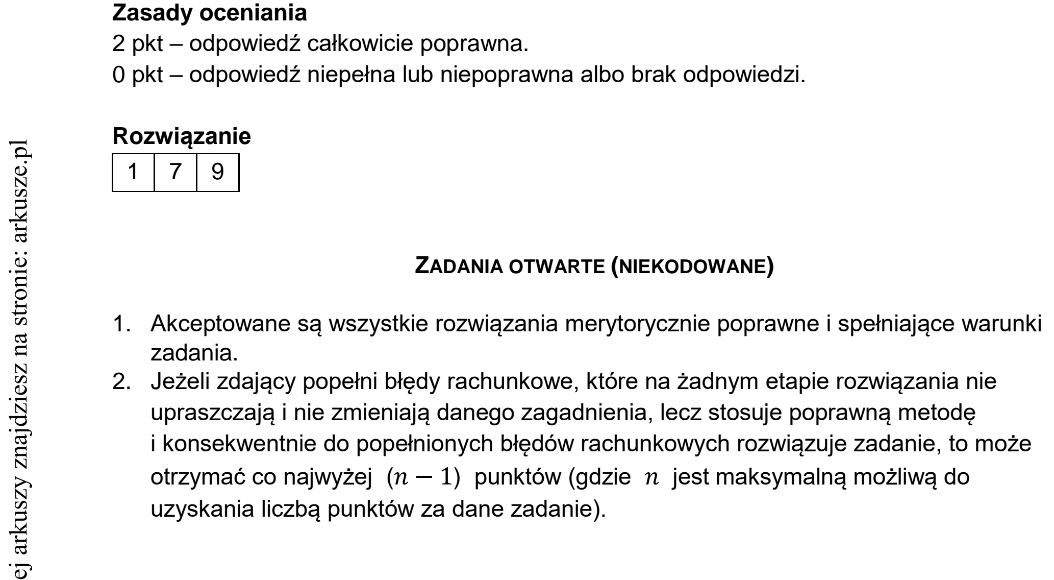 Matura dodatkowa, czerwiec 2022, odpowiedź do zadania 5
