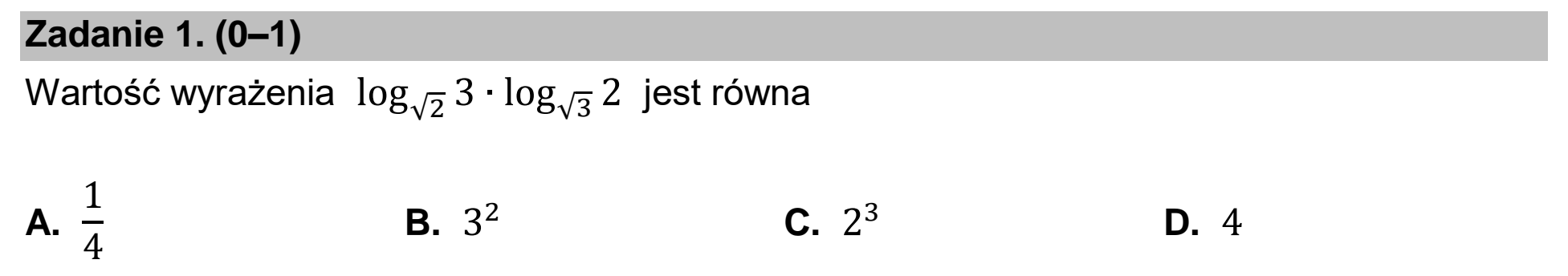 Matura dodatkowa, czerwiec 2023, zadanie 1