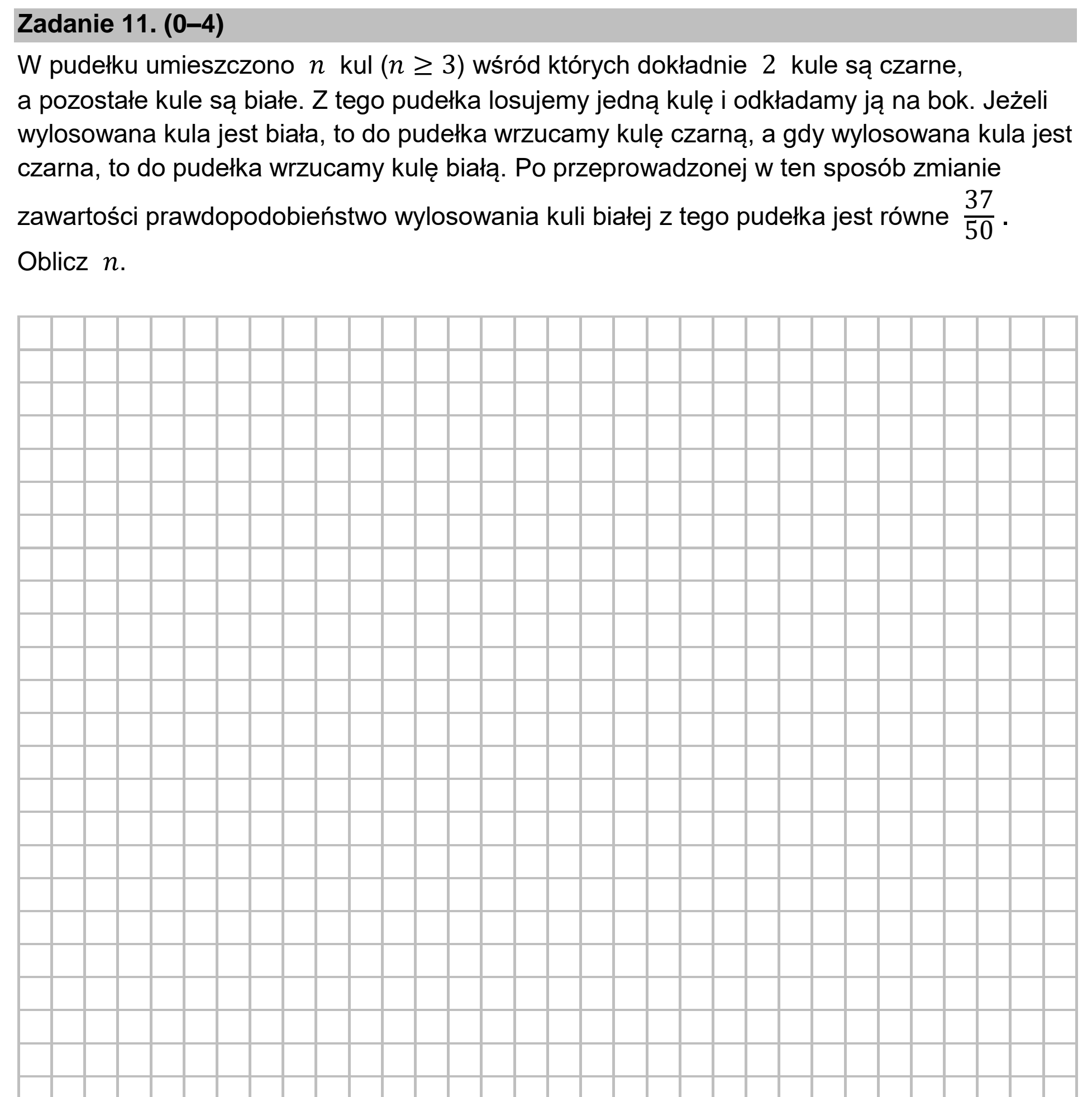 Matura dodatkowa, czerwiec 2023, zadanie 11